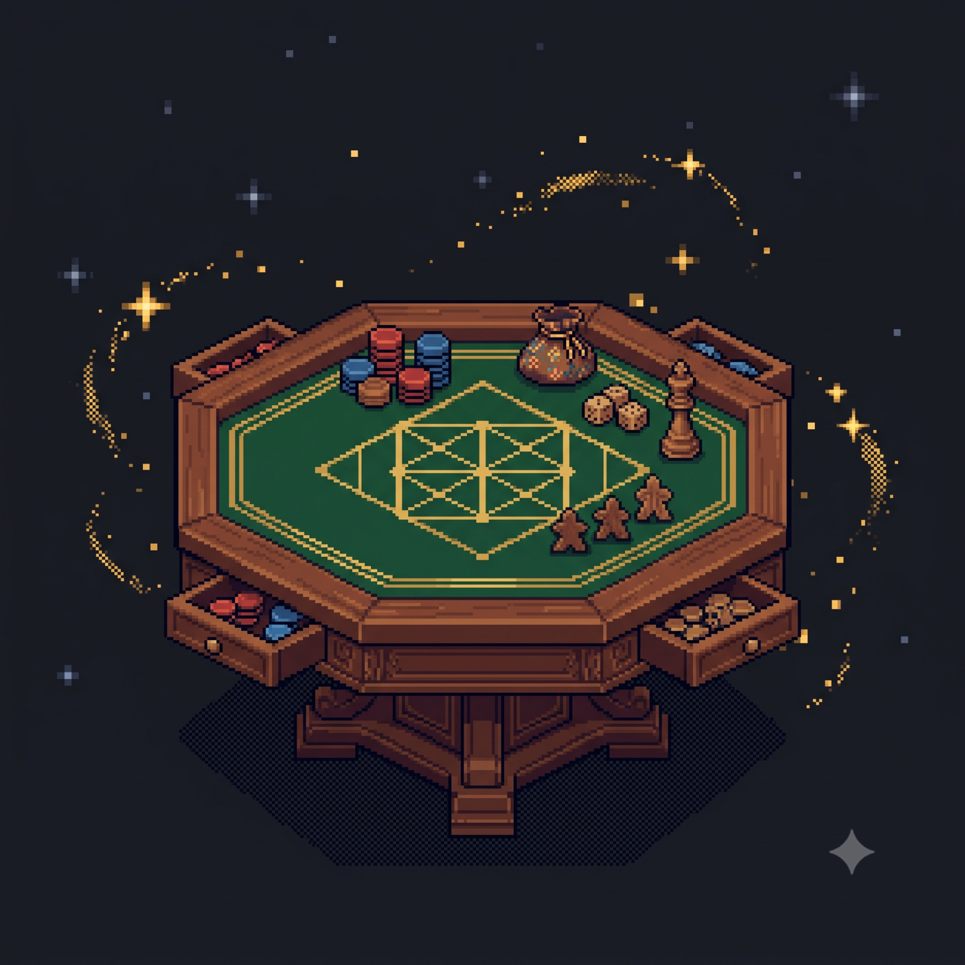 Game table with pieces